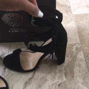 Vince Camuto black chunky heeled shoe 11